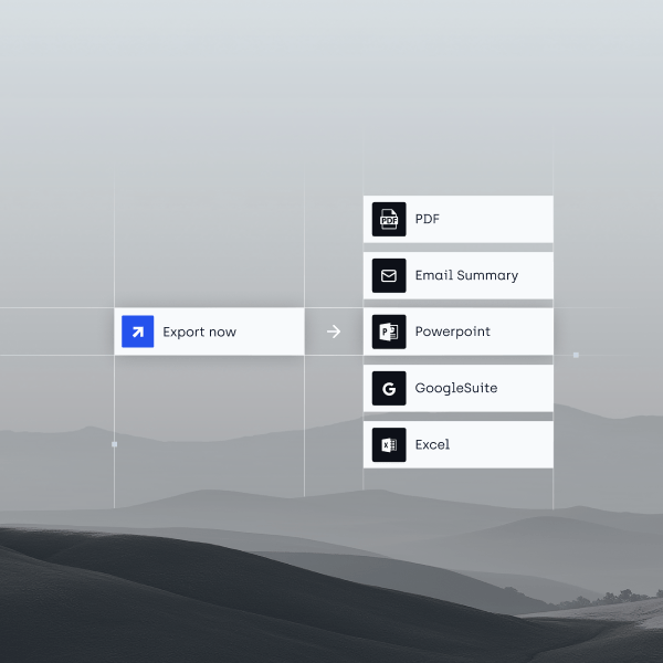 Export your analysis in any format